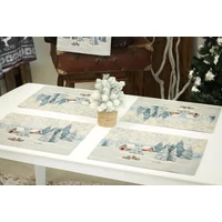 White forest nyuszik a hóban - Tányéralátét (40 cm x 50 cm)