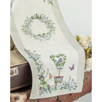 Fantasy Garden virágos, lepkés - Kis futó (37 cm x 100 cm)
