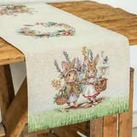 Nyuszi pár a zöld fűben - Extra nagy futó (44 cm x 180 cm)