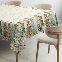 Csillogó erdő - Asztalterítő XL-ES (137 cm x 240 cm) | arany lurex