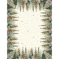 Csillogó erdő - Asztalterítő XL-ES (137 cm x 240 cm) | arany lurex