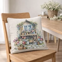 Garden house kerti házikós Díszpárna huzat (45 cm x 45 cm)