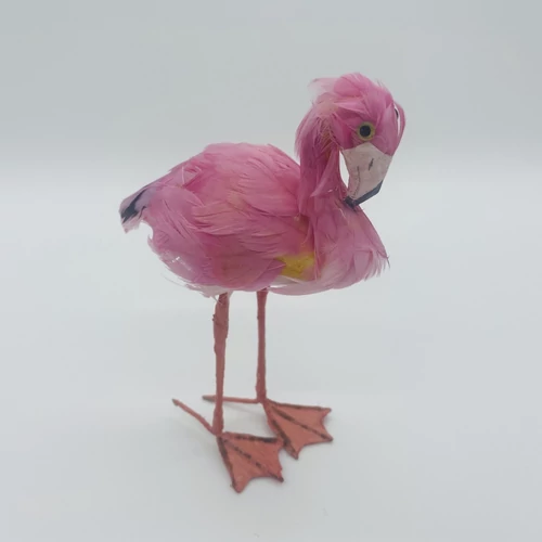 Tollas rózsaszín flamingó (14 cm x 10 cm x 5 cm)