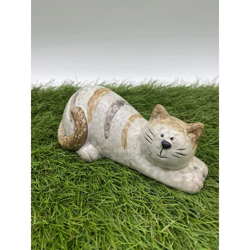 Fekvő macska (13 cm x 6,5 cm x 5 cm)