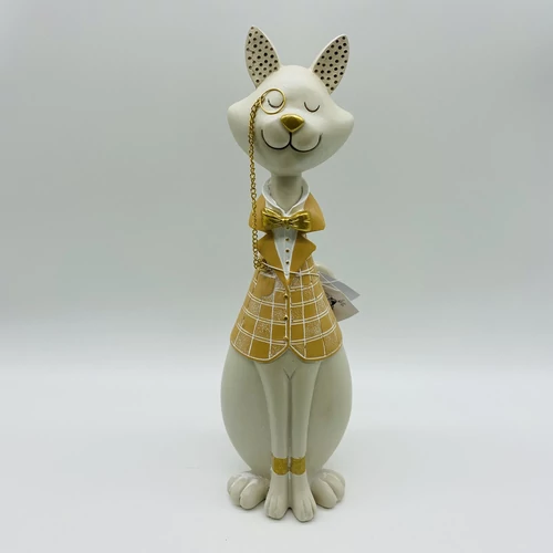 Cica monokli szemüveggel (31 cm x 9 cm x 8 cm)
