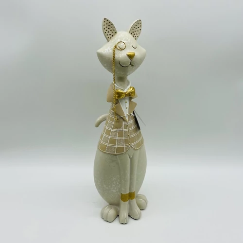 Cica monokli szemüveggel (37 cm x 11 cm x 9 cm)