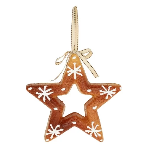 Mézeskalács csillag akasztós (21 cm x 21 cm x 2,5 cm)