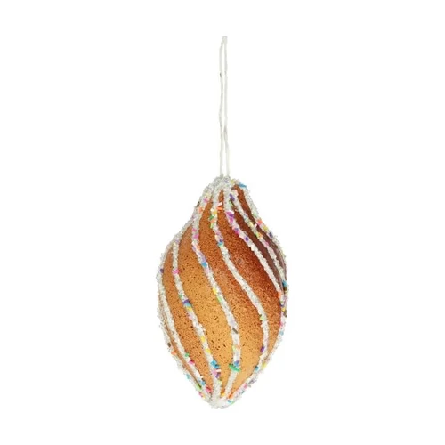 Mézeskalács dísz csavart, akasztós (13 cm x 8 cm x 8 cm )