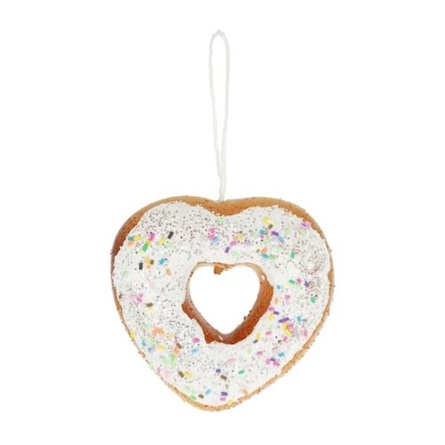 Mézeskalács fánk szív alakú, akasztós (11 cm x 11 cm x 4,5 cm)