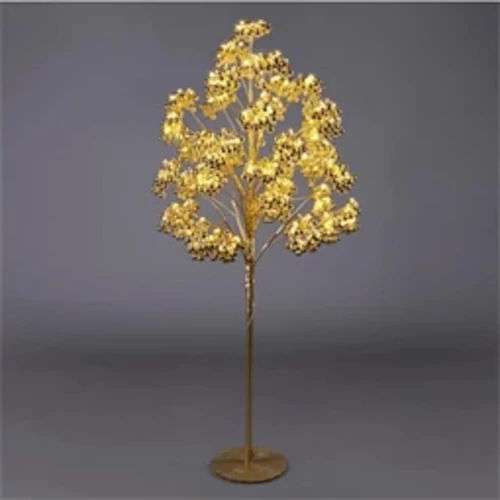 Fényfa gömbökkel, 1120 micro LED, melegfehér, kültéri/beltéri