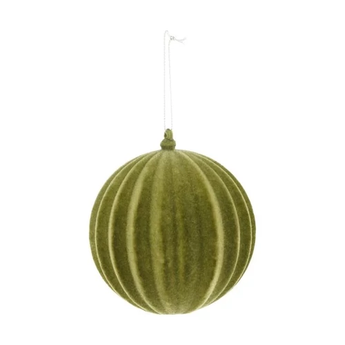 Karácsonyi díszek flokkolt, akasztós (ZÖLD) 