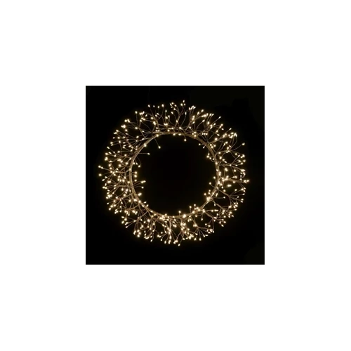 Koszorú akasztós, 600 LED-es, IP44, melegfehér (60 cm x 4 cm x 60 cm)