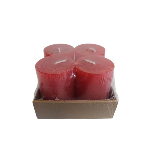 Piros adventi gyertyák 4db 8 cm (TÖBB SZÍNBEN)