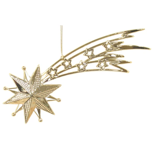 Arany karácsonyi dísz üstökös (17 cm)