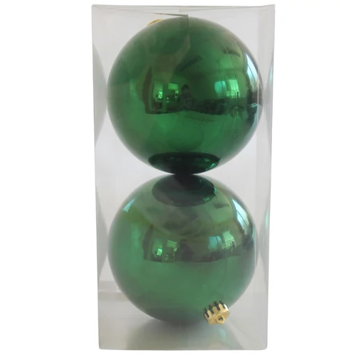 Zöld műanyag karácsonyi gömbök (20 cm) 2db