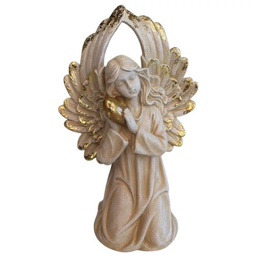 Krém angyal szívvel (25 cm)