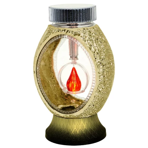 Arany szolár mécses sírra (24 cm)