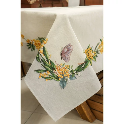 Sárga mimóza virágos - Asztalterítő L-ES (137 cm x 180 cm) 