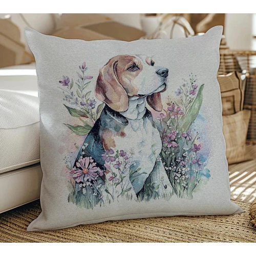 Beagle kutyás - Díszpárna huzat (45 cm x 45 cm)