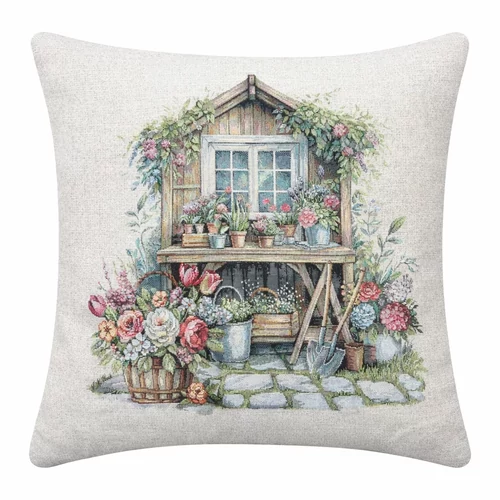 Garden house kerti házikós Díszpárna huzat (45 cm x 45 cm)