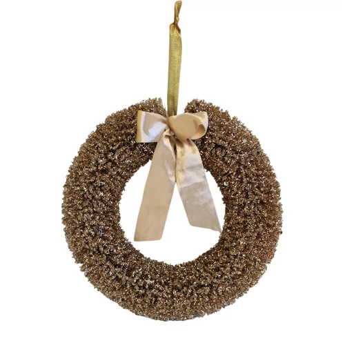 Arany karácsonyi koszorú (40 cm)