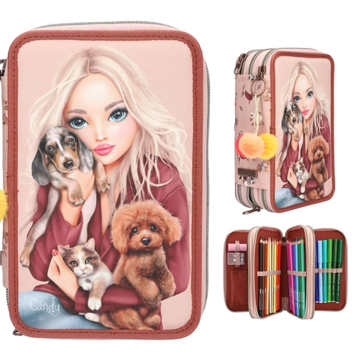 TOPModel 3 Emeletes Töltött Tolltartó Candy, FUR EVER FRIENDS